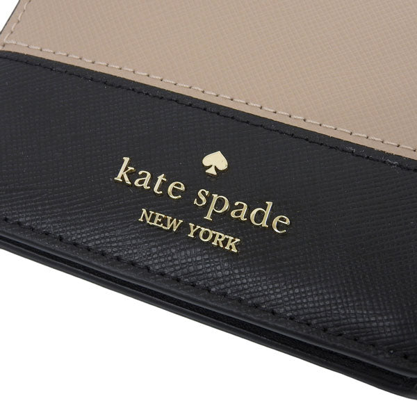 ケイトスペード 財布 レディース 二つ折り財布 アウトレット レザー ブラウン×ブラック small bifold wallet KC514-200 KATE SPADE 母の日　土日祝も毎日発送します