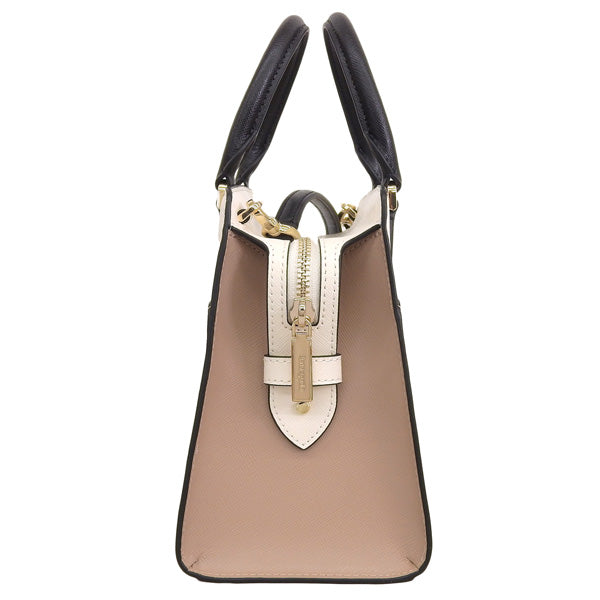 ケイトスペード バッグ レディース 2WAY ショルダーバッグ アウトレット レザー ベージュ×ブラウン マディソン カラーブロック スモール サッチェル madison colorblock small satshel KC620-200 KATE SPADE