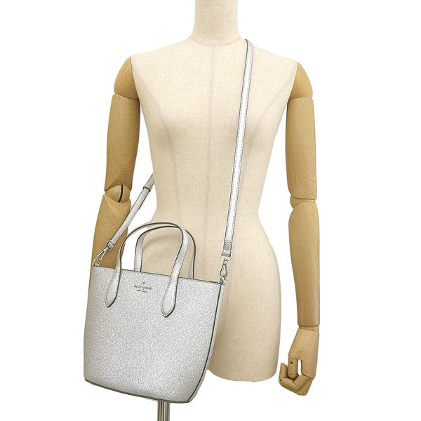 ケイトスペード バッグ レディース ショルダーバッグ トートバッグ アウトレット 2WAY シルバー グリマー グリッターミックスド マテリアル サッチェル glimmer glitter mixed m Satchel KE460-020 KATE SPADE