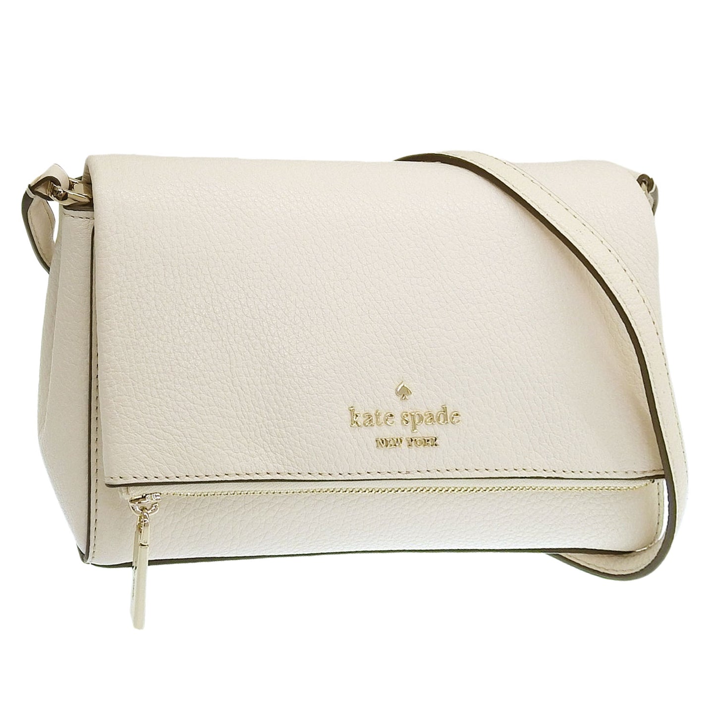 ケイトスペード バッグ レディース ショルダーバッグ アウトレット レザー ホワイト レイラ フラップジップ クロスボディ LEILA FLAP ZIP CB KE487-100 KATE SPADE