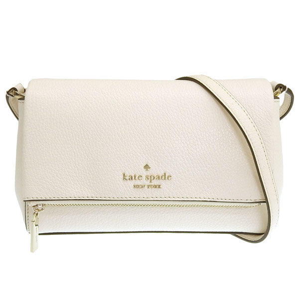 ケイトスペード バッグ レディース ショルダーバッグ アウトレット レザー ホワイト レイラ フラップジップ クロスボディ LEILA FLAP ZIP CB KE487-100 KATE SPADE