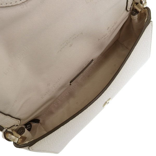 ケイトスペード バッグ レディース ショルダーバッグ アウトレット レザー ホワイト レイラ フラップジップ クロスボディ LEILA FLAP ZIP CB KE487-100 KATE SPADE