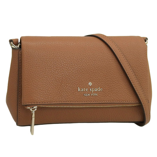 ケイトスペード バッグ レディース ショルダーバッグ アウトレット レザー ブラウン レイラ フラップジップ クロスボディ LEILA FLAP ZIP CB KE487-200 KATE SPADE