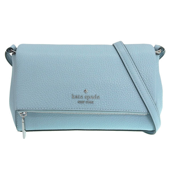 ケイトスペード バッグ レディース ショルダーバッグ アウトレット レザー ブルー レイラ フラップジップ クロスボディ LEILA FLAP ZIP CB KE487-403 KATE SPADE