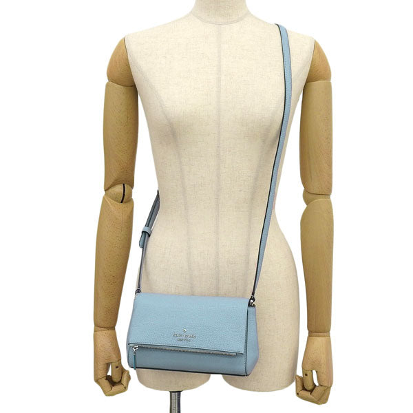 ケイトスペード バッグ レディース ショルダーバッグ アウトレット レザー ブルー レイラ フラップジップ クロスボディ LEILA FLAP ZIP CB KE487-403 KATE SPADE