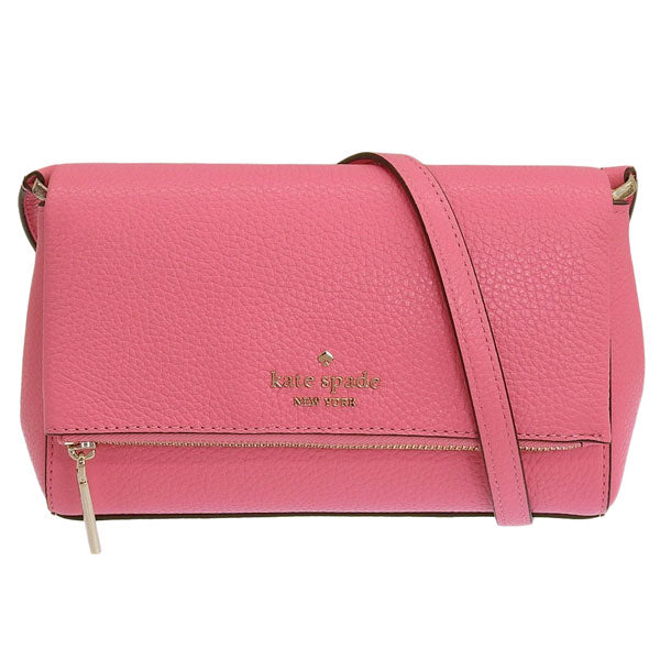 ケイトスペード バッグ レディース ショルダーバッグ アウトレット レザー ピンク レイラ フラップジップ クロスボディ LEILA FLAP ZIP CB KE487-651 KATE SPADE