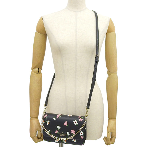 ケイトスペード バッグ レディース 2WAY ショルダーバッグ ハンドバッグ アウトレット ブラックマルチ マディソン フローラル ワルツ スモールフラップ クロスボディ SM FLP CBODY KF477-001 KATE SPADE 母の日　土日祝も毎日発送します