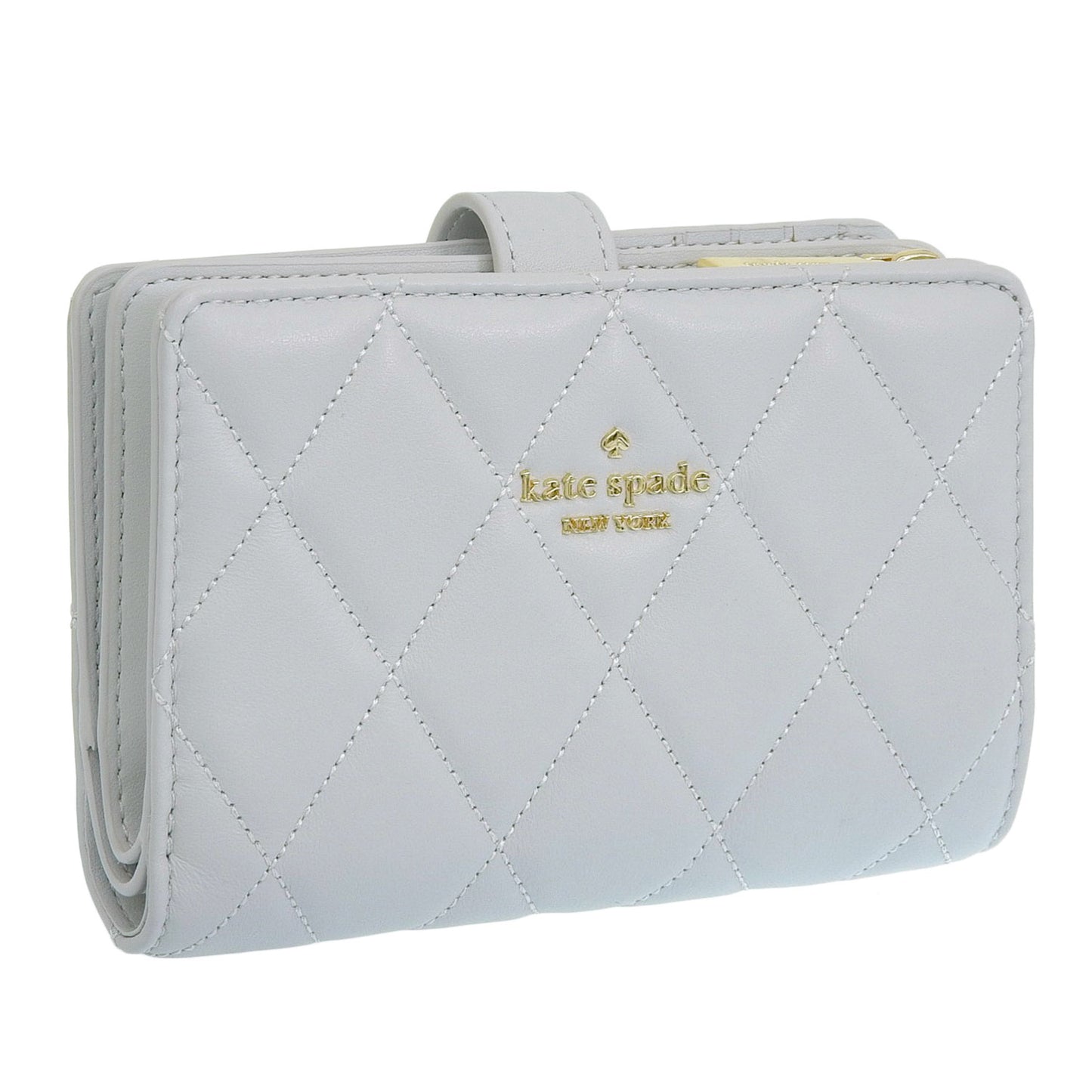 ケイトスペード 財布 レディース 二つ折り財布 アウトレット レザー グレー キャリー carey md compbifold KG424-020 KATE SPADE