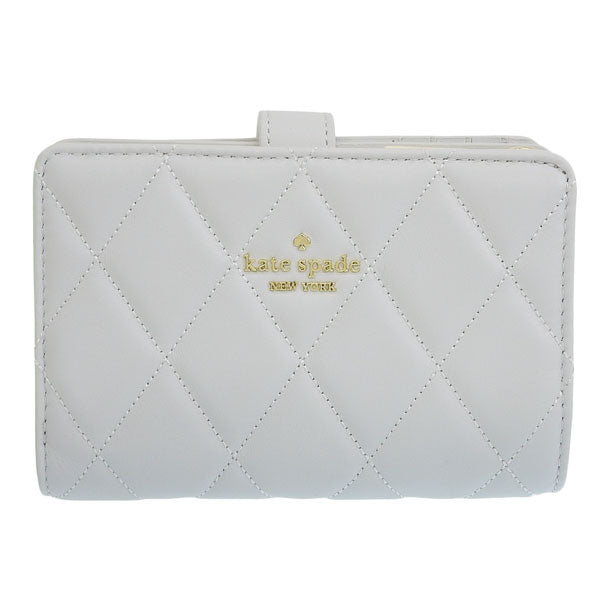 ケイトスペード 財布 レディース 二つ折り財布 アウトレット レザー グレー キャリー carey md compbifold KG424-020 KATE SPADE