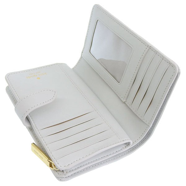 ケイトスペード 財布 レディース 二つ折り財布 アウトレット レザー グレー キャリー carey md compbifold KG424-020 KATE SPADE
