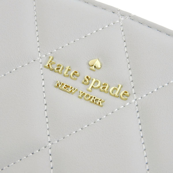 ケイトスペード 財布 レディース 二つ折り財布 アウトレット レザー グレー キャリー carey md compbifold KG424-020 KATE SPADE