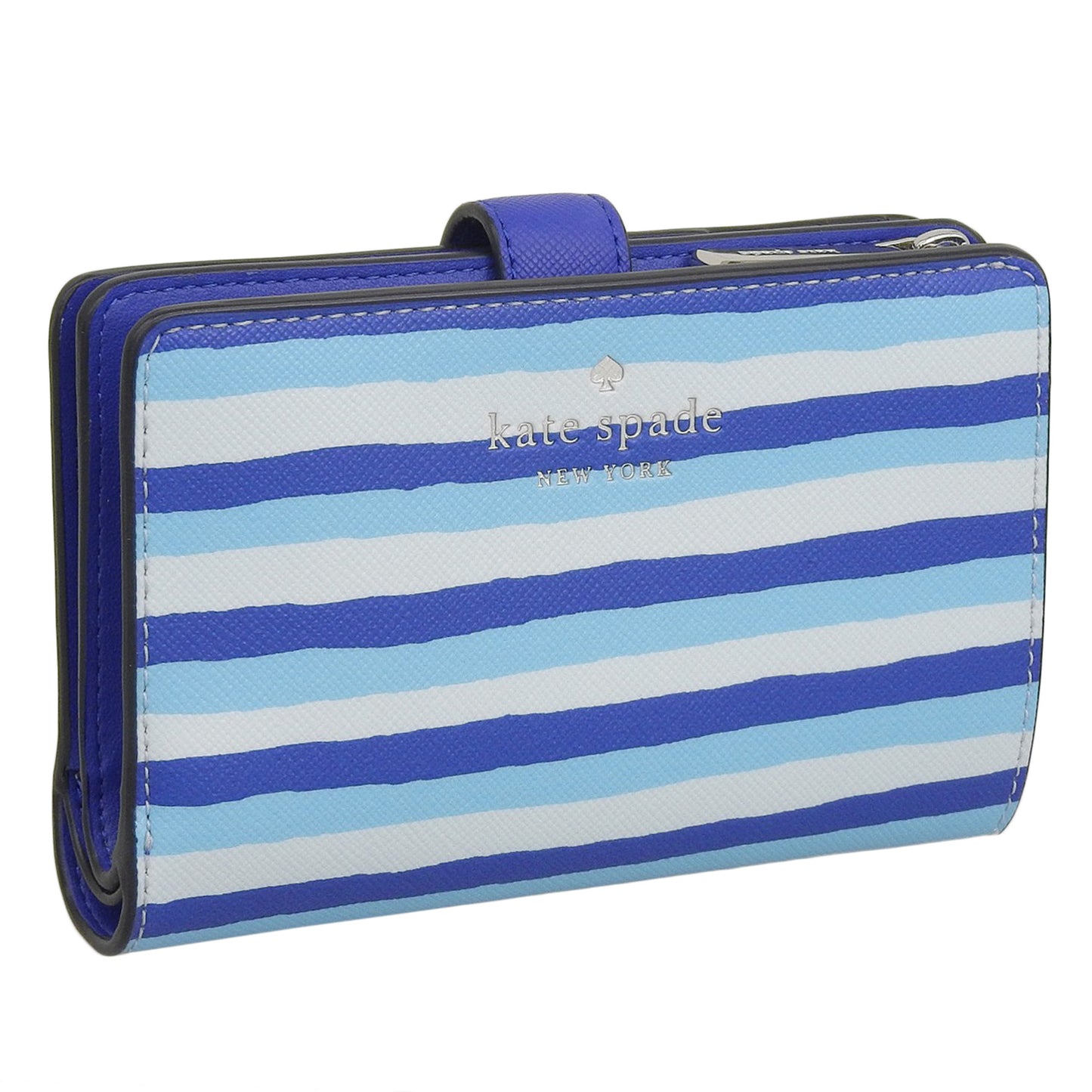 ケイトスペード 財布 レディース 二つ折り財布 アウトレット ブルーマルチ スカイラー ミディアムコンパクトバイフォールドウォレット schuyler med compact  KG677-403 KATE SPADE