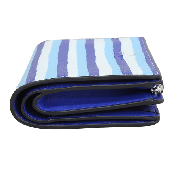 ケイトスペード 財布 レディース 二つ折り財布 アウトレット ブルーマルチ スカイラー ミディアムコンパクトバイフォールドウォレット schuyler med compact  KG677-403 KATE SPADE