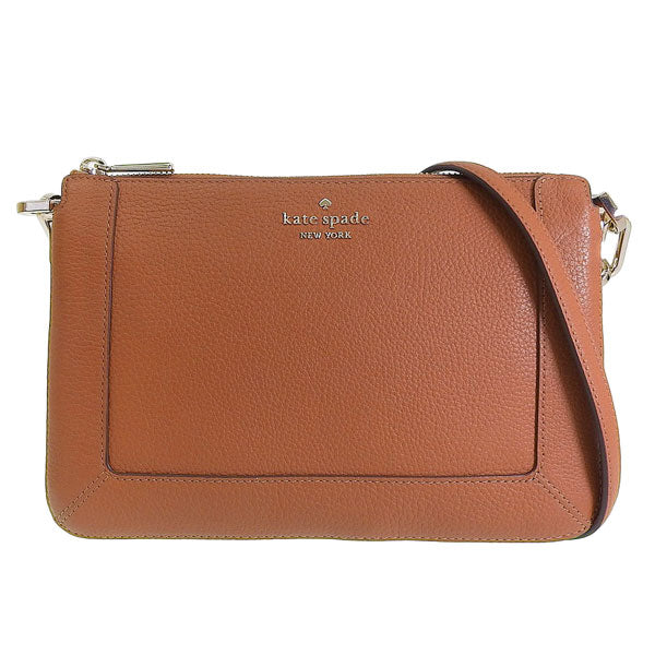 ケイトスペード バッグ レディース ショルダーバッグ アウトレット レザー ブラウン レナ ダブルコンパートメント クロスボディ lena dbl comp cb KH430-200 KATE SPADE