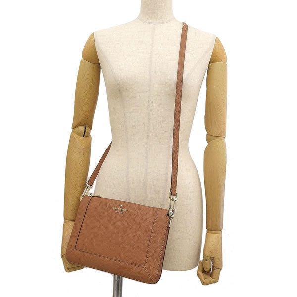 ケイトスペード バッグ レディース ショルダーバッグ アウトレット レザー ブラウン レナ ダブルコンパートメント クロスボディ lena dbl comp cb KH430-200 KATE SPADE