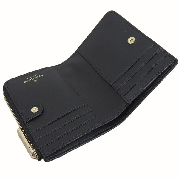 ケイトスペード 財布 レディース 二つ折り財布 アウトレット レザー ブラック マディソン スモール Lジップウォレット madison sm lzip wal KH615-001 KATE SPADE