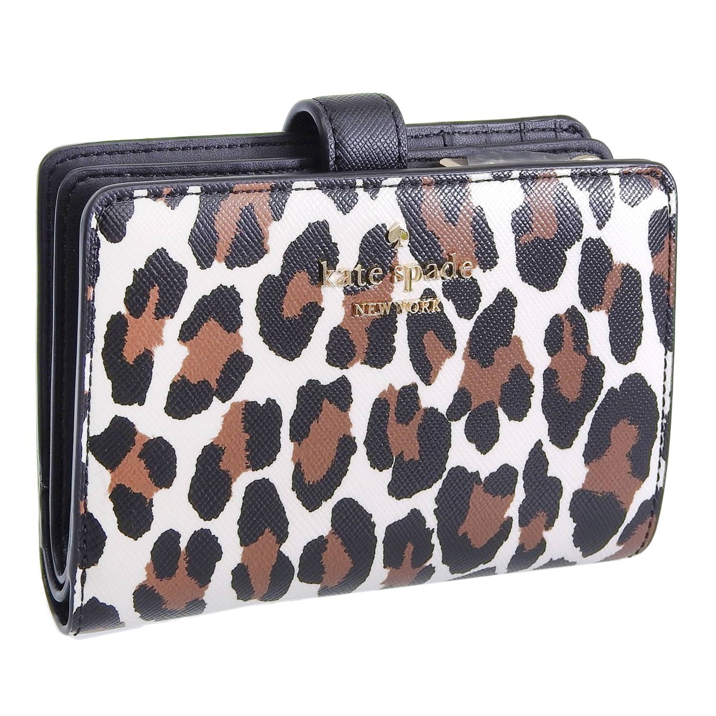 ケイトスペード 財布 レディース 二つ折り財布 アウトレット レオパード マディソン ミディアムコンパクトバイフォールドウォレット madison med combifld KH781-250 KATE SPADE