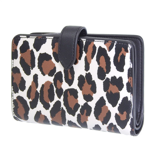 ケイトスペード 財布 レディース 二つ折り財布 アウトレット レオパード マディソン ミディアムコンパクトバイフォールドウォレット madison med combifld KH781-250 KATE SPADE