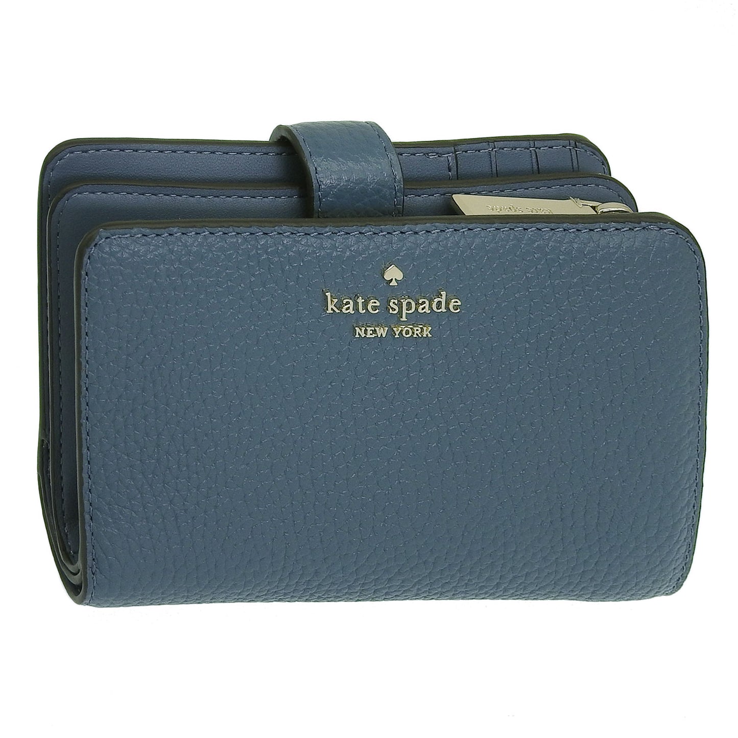 ケイトスペード 財布 レディース 二つ折り財布 アウトレット レザー ブルー レナ ミディアムコンパクトバイフォールドウォレット LENA MD COMPBIFOLD KH787-404 KATE SPADE