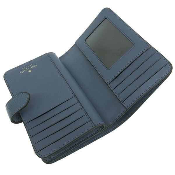 ケイトスペード 財布 レディース 二つ折り財布 アウトレット レザー ブルー レナ ミディアムコンパクトバイフォールドウォレット LENA MD COMPBIFOLD KH787-404 KATE SPADE