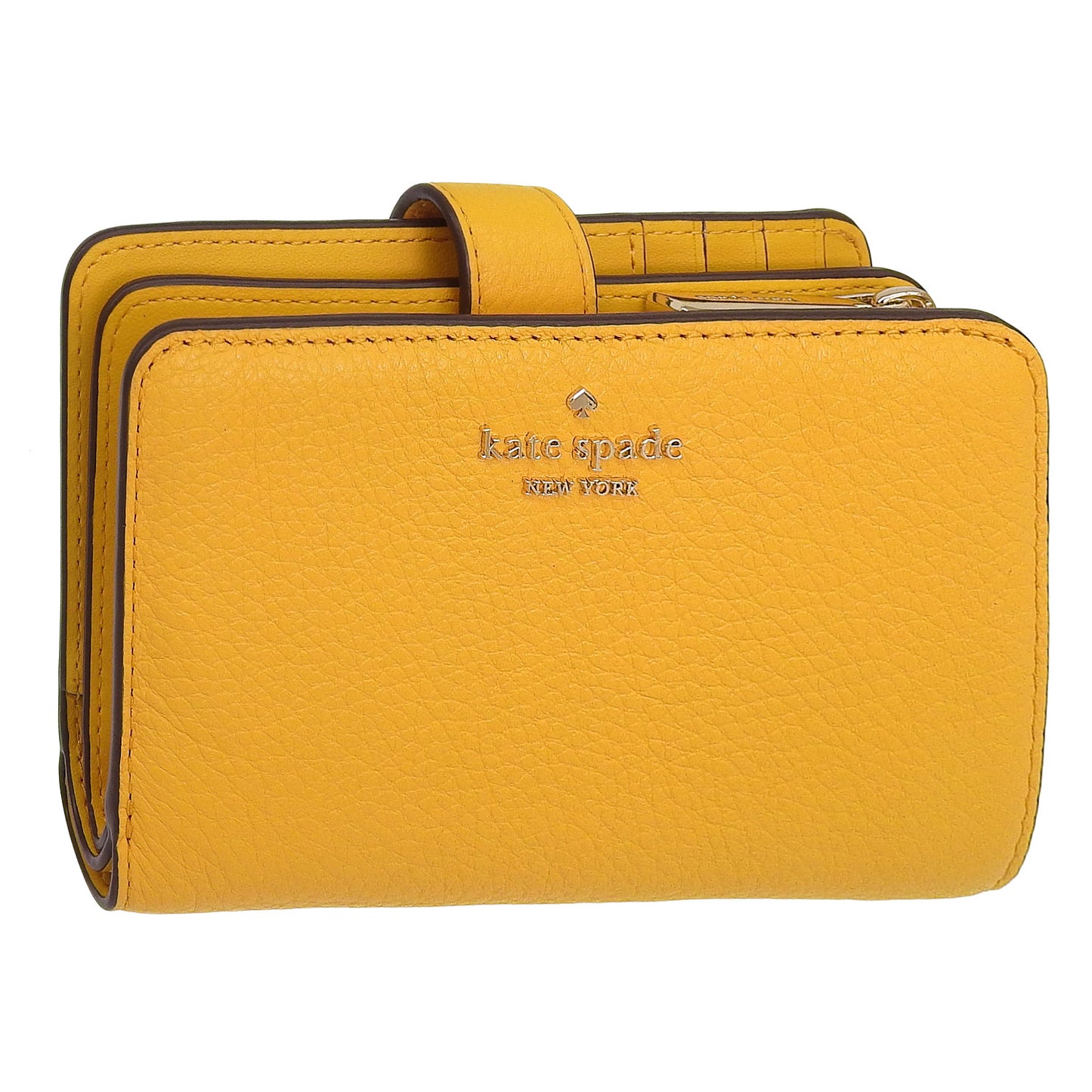 ケイトスペード 財布 レディース 二つ折り財布 アウトレット レザー イエローレナ ミディアムコンパクトバイフォールドウォレット lena md compbifold KH787-700 KATE SPADE