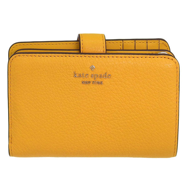 ケイトスペード 財布 レディース 二つ折り財布 アウトレット レザー イエローレナ ミディアムコンパクトバイフォールドウォレット lena md compbifold KH787-700 KATE SPADE