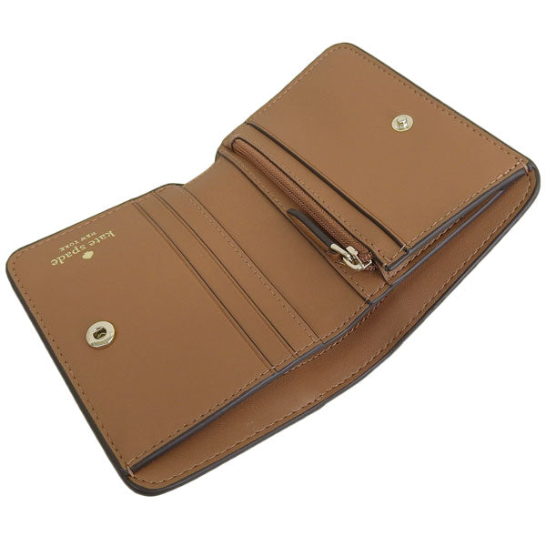 ケイトスペード 財布 レディース 二つ折り財布 アウトレット レザー ブラウン レナ スモール バイフォールドウォレット sm slimbfld wlt KH788-200 KATE SPADE