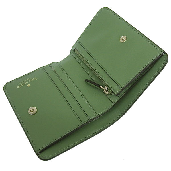 ケイトスペード 財布 レディース 二つ折り財布 アウトレット レザー グリーン レナ スモールバイフォールドウォレット LENA SM SLIMBFLD WLT KH788-300 KATE SPADE