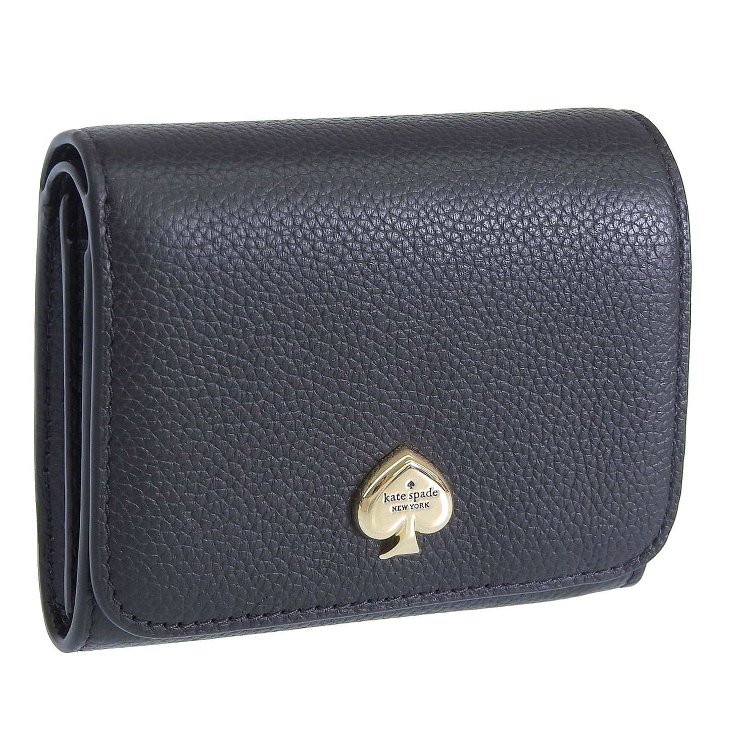 ケイトスペード 財布 レディース 二つ折り財布 アウトレット レザー ブラック ケイラ スモール Lジップウォレット kayla pebbled leather small KK056-001 KATE SPADE