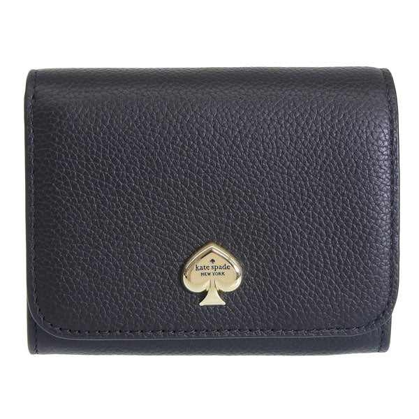 ケイトスペード 財布 レディース 二つ折り財布 アウトレット レザー ブラック ケイラ スモール Lジップウォレット kayla pebbled leather small KK056-001 KATE SPADE