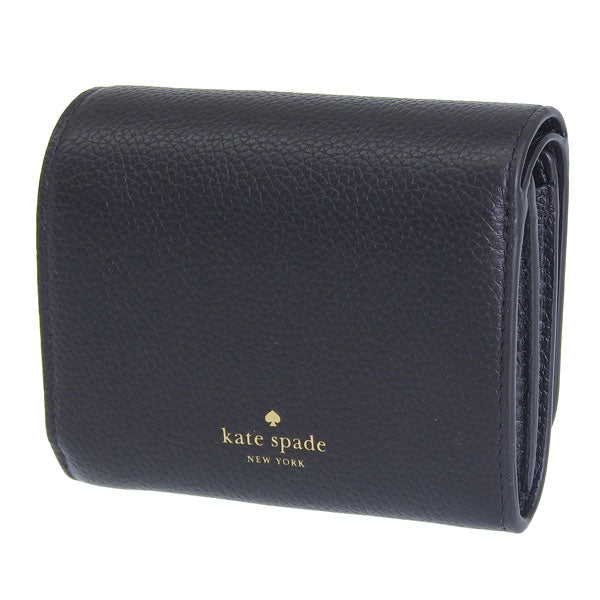 ケイトスペード 財布 レディース 二つ折り財布 アウトレット レザー ブラック ケイラ スモール Lジップウォレット kayla pebbled leather small KK056-001 KATE SPADE