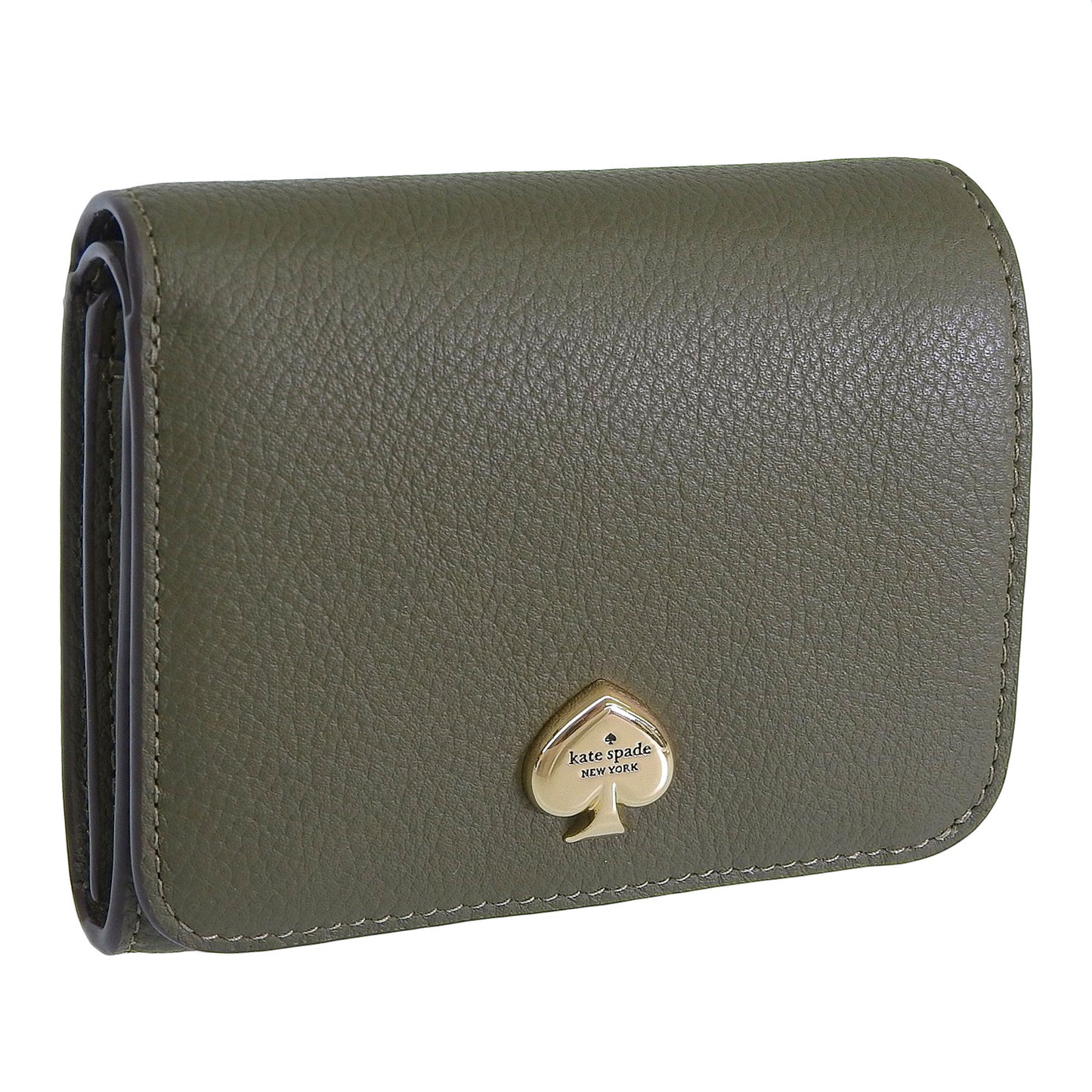 ケイトスペード 財布 レディース 二つ折り財布 アウトレット レザー グリーン ケイラ スモール Lジップウォレット kayla pebbled leather small KK056-300 KATE SPADE