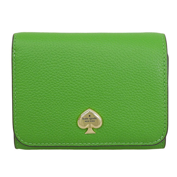 ケイトスペード 財布 レディース 二つ折り財布 アウトレット ペブルレザー グリーン ケイラ kayla pebbled leather small KK056-301 KATE SPADE