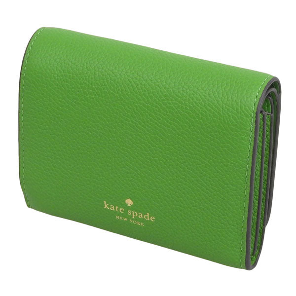 ケイトスペード 財布 レディース 二つ折り財布 アウトレット ペブルレザー グリーン ケイラ kayla pebbled leather small KK056-301 KATE SPADE