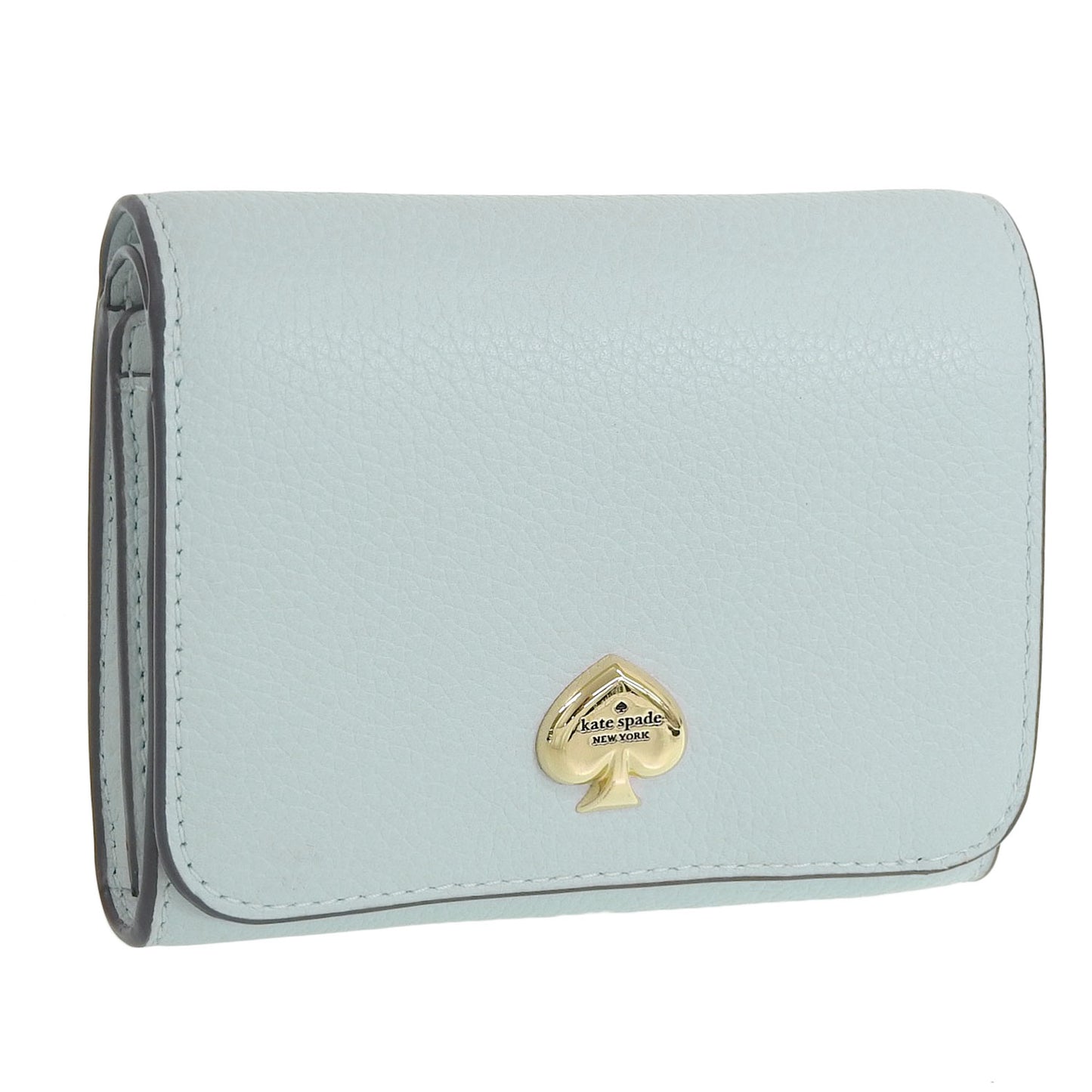 ケイトスペード 財布 レディース 二つ折り財布 アウトレット ペブルレザー ライトブルー ケイラ kayla pebbled leather small KK056-403 KATE SPADE