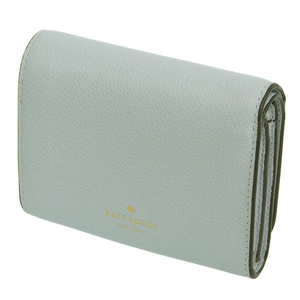 ケイトスペード 財布 レディース 二つ折り財布 アウトレット ペブルレザー ライトブルー ケイラ kayla pebbled leather small KK056-403 KATE SPADE