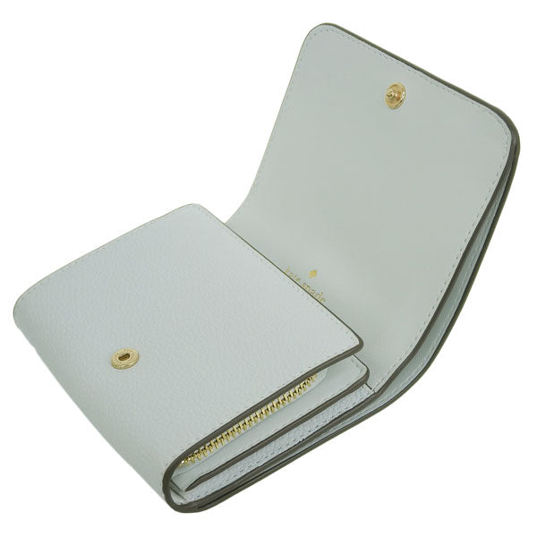 ケイトスペード 財布 レディース 二つ折り財布 アウトレット ペブルレザー ライトブルー ケイラ kayla pebbled leather small KK056-403 KATE SPADE