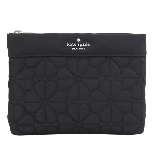 ケイトスペード コスメポーチ 化粧ポーチ レディース アウトレット ブラック spade flower qu cosmetic KK254-001 KATE SPADE
