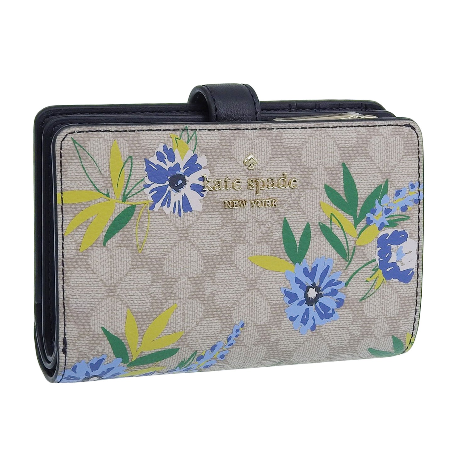 ケイトスペード 財布 レディース 二つ折り財布 アウトレット ベージュマルチ spade fiower spade fiower fe med comp bifld KK912-960 KATE SPADE