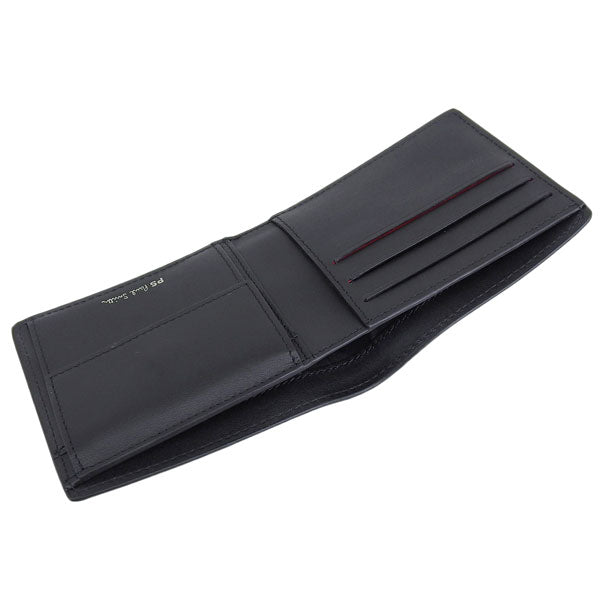 ポールスミス 財布 メンズ 二つ折り財布 レザー ブラック WALLET