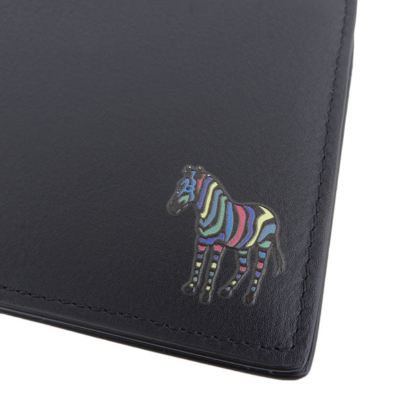 ポールスミス 財布 メンズ 二つ折り財布 レザー ブラック WALLET