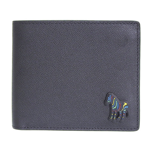 ポールスミス 財布 メンズ 二つ折り財布 レザー ブラック ゼブラ WALLET BILLFOLD COIN M2A6078-NMUZEB-79 PAUL SMITH