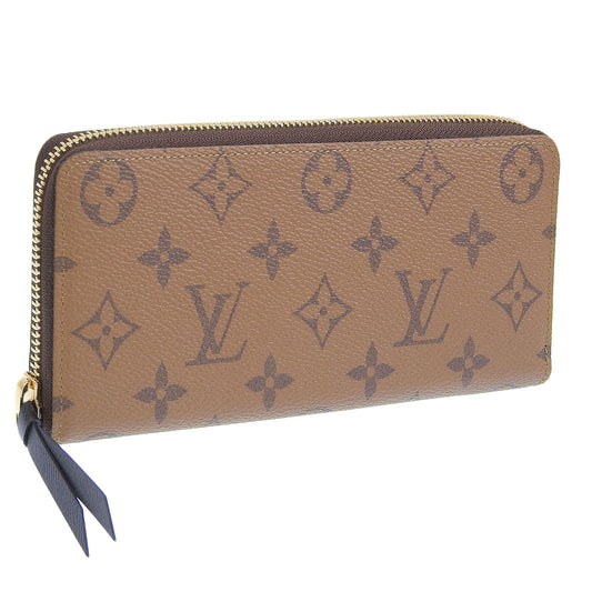 ルイヴィトン 財布 レディース 長財布 ポルトフォイユ クレマンス モノグラム リバース キャンバス ブラウン M82336 LOUIS VUITTON