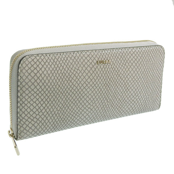 フルラ 財布 レディース 長財布 アウトレット レザー グレー BABYLON XL ZIP AROUND SLIM PCX8UNOBX0049M7Y00 FURLA