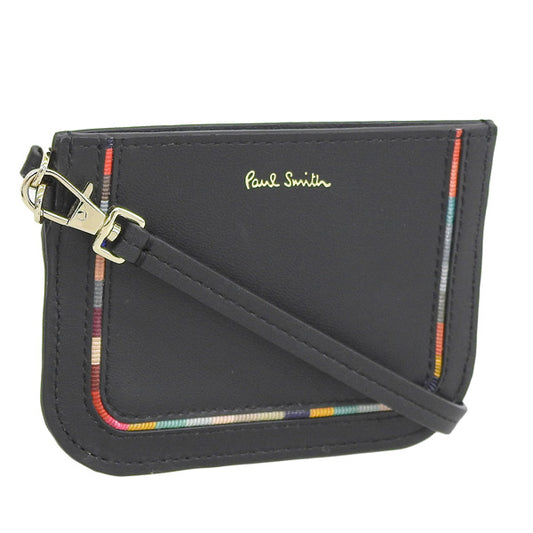 ポールスミス 小物 メンズ レディース カードケース アウトレット レザー ブラックマルチ SWインセットD PSMC0192 PAUL SMITH 母の日　土日祝も毎日発送します