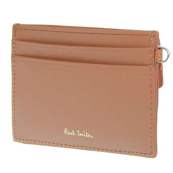 ポールスミス 小物 メンズ レディース カードケース アウトレット レザー キャメル PSMC0221 PAUL SMITH 母の日　土日祝も毎日発送します