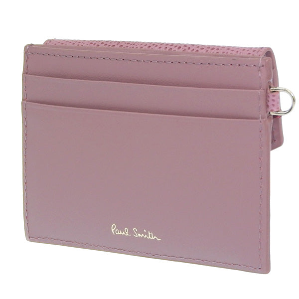 ポールスミス 小物 メンズ レディース カードケース アウトレット レザー ピンク PSMC0224 PAUL SMITH 母の日　土日祝も毎日発送します