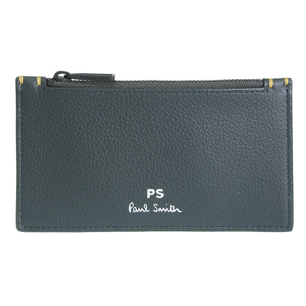 ポールスミス 小物 メンズ カードケース アウトレット レザー ダークグリーン PSMC0226 PAUL SMITH 母の日　土日祝も毎日発送します