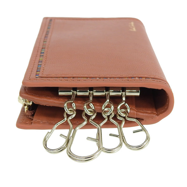 ポールスミス 小物 メンズ レディース アウトレット 4連 キーケース 鍵入れ レザー レンガ BPS276 PSMK0133 PAUL SMITH　bps27622