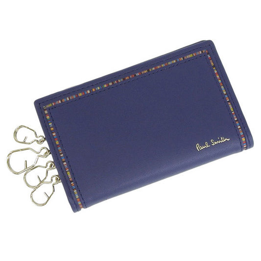 ポールスミス 小物 メンズ レディース アウトレット 4連 キーケース 鍵入れ レザー ブルー BPS276 PSMK0134 PAUL SMITH　bps27630